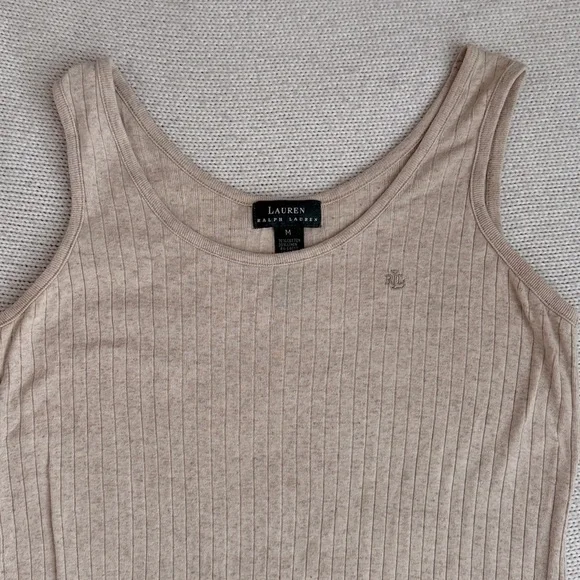 Ralph Lauren Cotton/Linen Ribbed Maxi Dress Size Medium - Picture 4 of 7